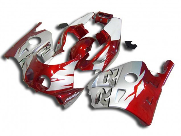 1990-1998 Argent Rouge & Blanc CBR250RR Carénage 1990-1998 Argent Rouge & Blanc CBR250RR Carénage