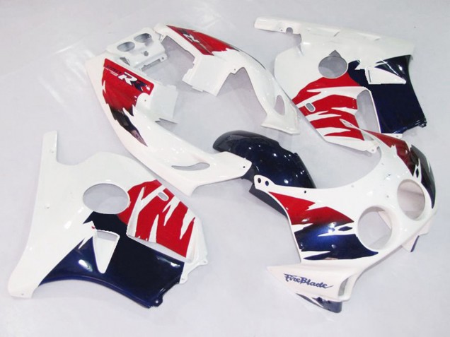 1990-1998 Blanc Rouge & Bleu CBR250RR Carénage 1990-1998 Blanc Rouge & Bleu CBR250RR Carénage