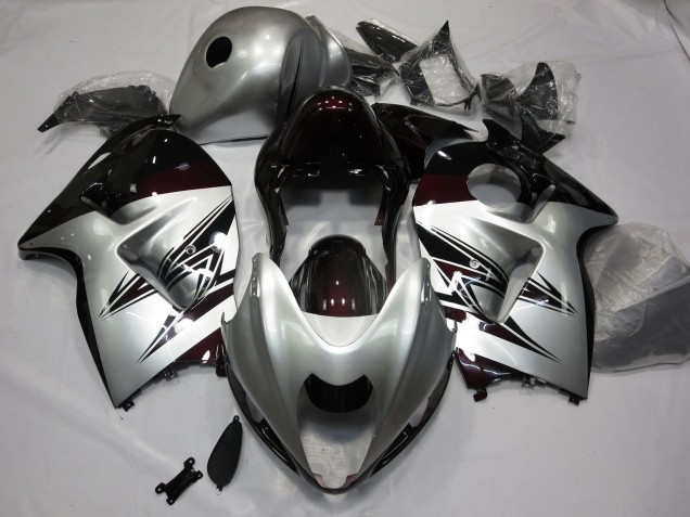 1997-2007 Argent & Rouge Foncé GSXR 1300 Carénage 1997-2007 Argent & Rouge Foncé GSXR 1300 Carénage