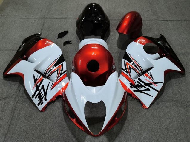 1997-2007 Blanc Brillant & Orange GSXR 1300 Carénage 1997-2007 Blanc Brillant & Orange GSXR 1300 Carénage