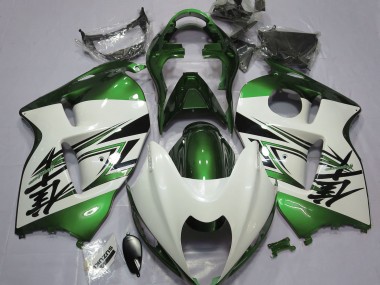 1997-2007 Blanc Brillant & Vert GSXR 1300 Carénage