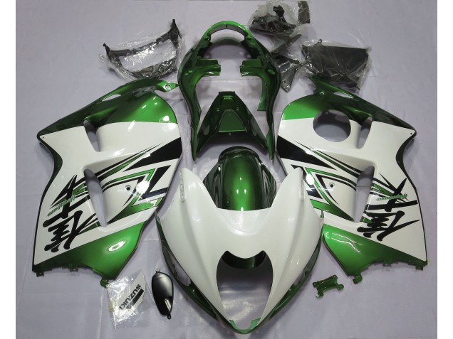 1997-2007 Blanc Brillant & Vert GSXR 1300 Carénage 1997-2007 Blanc Brillant & Vert GSXR 1300 Carénage
