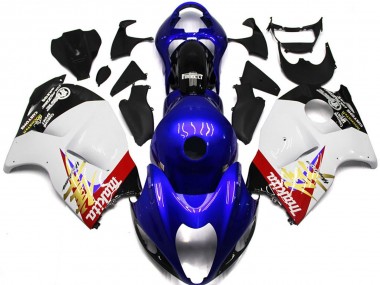 1997-2007 Logo Personnalisé Bleu & Blanc GSXR 1300 Carénage