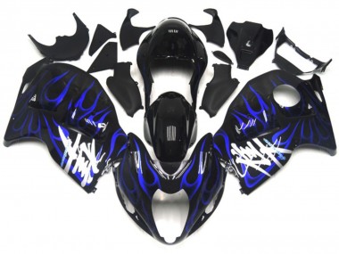 1997-2007 Noir Avec Bleu Profond Flamme GSXR 1300 Carénage