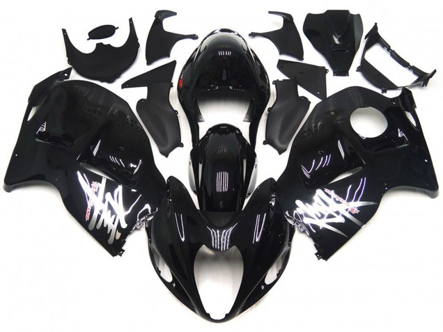 1997-2007 Noir Brillant Avec Décalcomanies Argentées GSXR 1300 Carénage 1997-2007 Noir Brillant Avec Décalcomanies Argentées GSXR 1300 Carénage