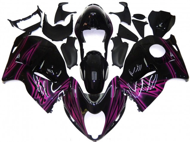 1997-2007 Noir Brillant Personnalisé Avec Rose GSXR 1300 Carénage 1997-2007 Noir Brillant Personnalisé Avec Rose GSXR 1300 Carénage