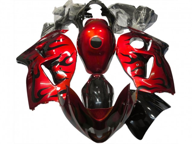 1997-2007 Rouge & Noir Flamme GSXR 1300 Carénage 1997-2007 Rouge & Noir Flamme GSXR 1300 Carénage