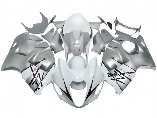1997-2007 Style Argent & Blanc Brillant OEM GSXR 1300 Carénage 1997-2007 Style Argent & Blanc Brillant OEM GSXR 1300 Carénage