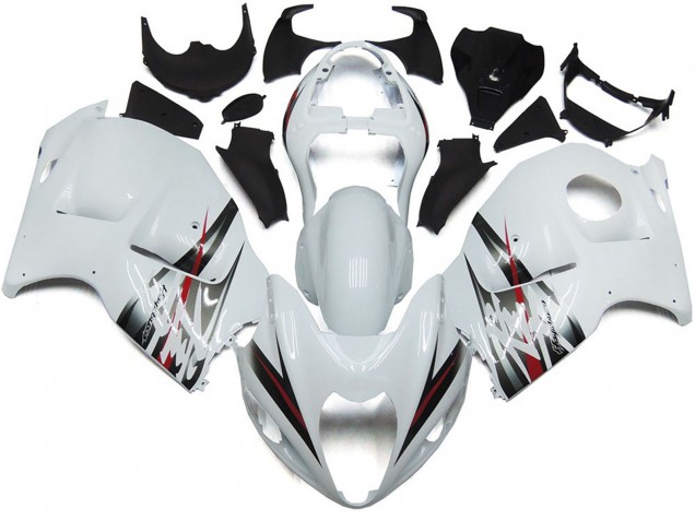 1997-2007 Style Blanc Brillant & Argent GSXR 1300 Carénage 1997-2007 Style Blanc Brillant & Argent GSXR 1300 Carénage