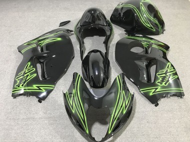 1997-2007 Éclair Noir & Vert GSXR 1300 Carénage