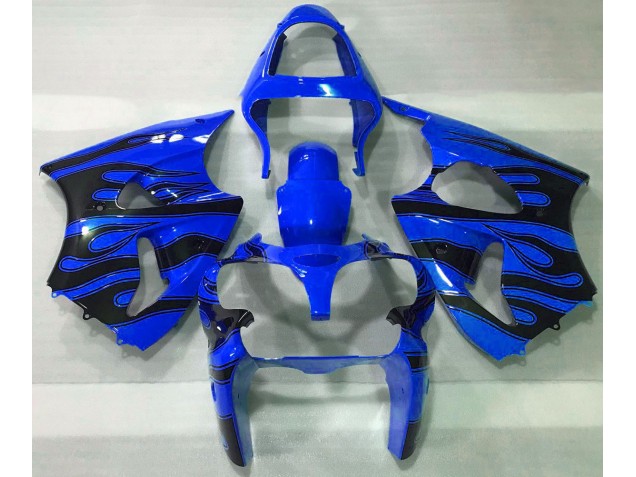 2000-2002 Bleu & Noir Flamme ZX6R Carénage 2000-2002 Bleu & Noir Flamme ZX6R Carénage