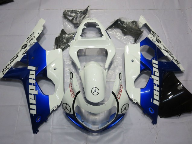 2000-2002 Jordan Blu E Bianco GSXR 1000 Carénage 2000-2002 Jordan Blu E Bianco GSXR 1000 Carénage
