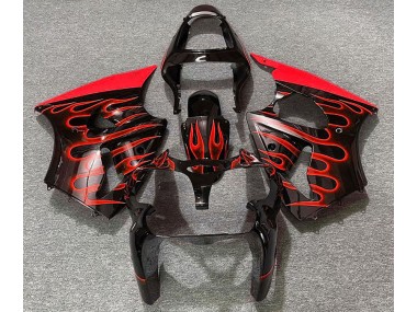 2000-2002 Noir Brillant & Rouge Flamme ZX6R Carénage