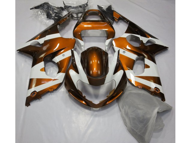 2000-2002 Orange Brillant & Blanc GSXR 1000 Carénage 2000-2002 Orange Brillant & Blanc GSXR 1000 Carénage
