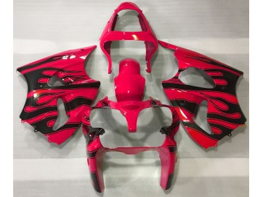 2000-2002 Rouge & Noir Flamme ZX6R Carénage