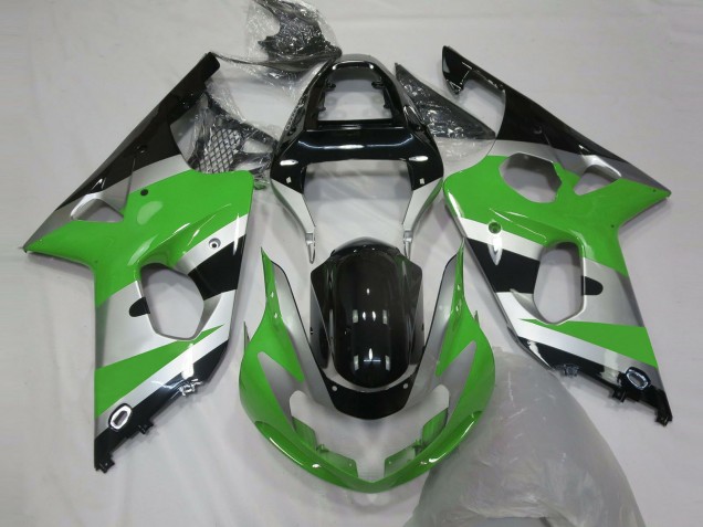 2000-2002 Style Argent Vert OEM GSXR 1000 Carénage 2000-2002 Style Argent Vert OEM GSXR 1000 Carénage