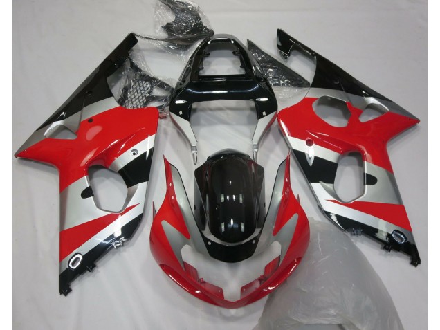 2000-2002 Style Rouge Argent OEM GSXR 1000 Carénage 2000-2002 Style Rouge Argent OEM GSXR 1000 Carénage