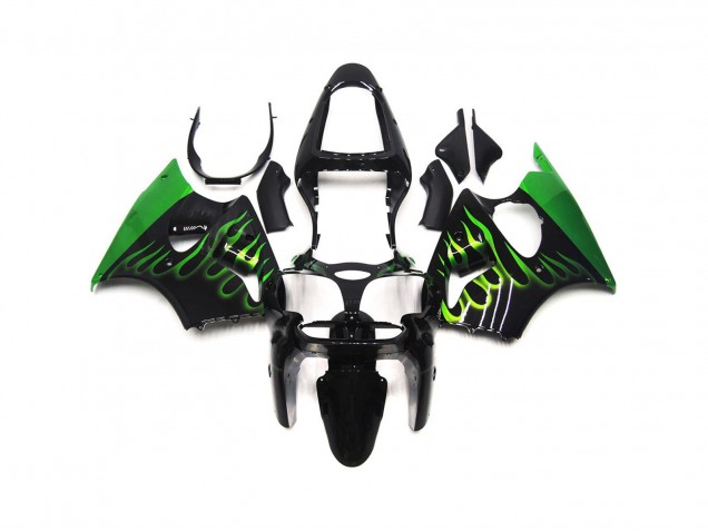 2000-2002 Vert Brillant Flamme Uni ZX6R Carénage 2000-2002 Vert Brillant Flamme Uni ZX6R Carénage