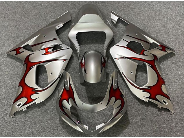 2001-2003 Argent Brillant & Rouge GSXR 600-750 Carénage 2001-2003 Argent Brillant & Rouge GSXR 600-750 Carénage