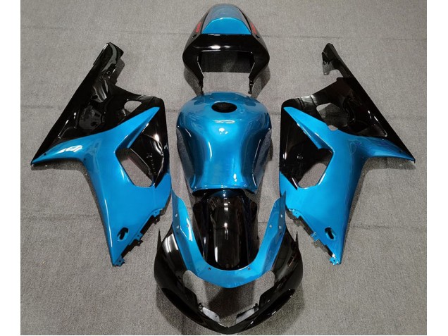 2001-2003 Bleu Clair Brillant & Noir GSXR 600-750 Carénage 2001-2003 Bleu Clair Brillant & Noir GSXR 600-750 Carénage
