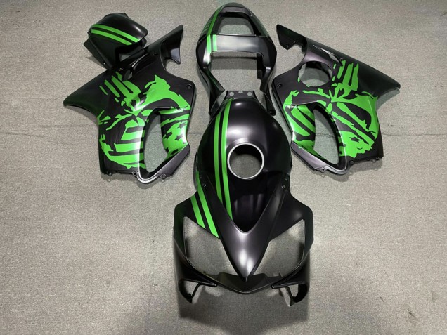 2001-2003 Crane Noir Mat & Vert CBR600 F4i Carénage 2001-2003 Crane Noir Mat & Vert CBR600 F4i Carénage