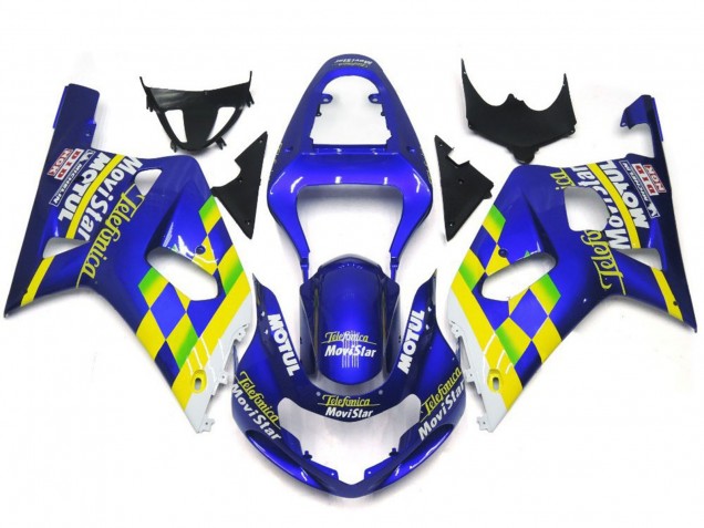 2001-2003 Movistar Bleu Brillant GSXR 600-750 Carénage 2001-2003 Movistar Bleu Brillant GSXR 600-750 Carénage
