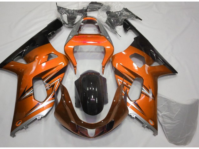 2001-2003 Orange & Argent GSXR 600-750 Carénage 2001-2003 Orange & Argent GSXR 600-750 Carénage
