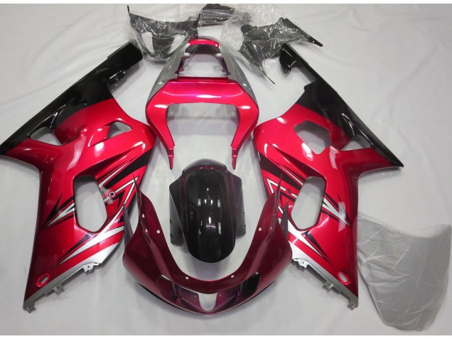 2001-2003 Rouge & Argent GSXR 600-750 Carénage 2001-2003 Rouge & Argent GSXR 600-750 Carénage