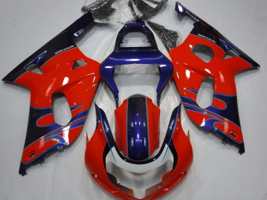 2001-2003 Rouge Brillant & Bleu GSXR 600-750 Carénage