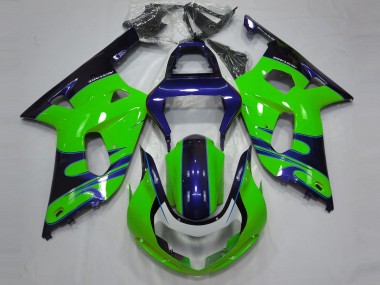 2001-2003 Vert Brillant & Bleu GSXR 600-750 Carénage