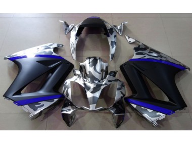 2002-2012 Gris Camouflage & Bleu VFR800 Carénage