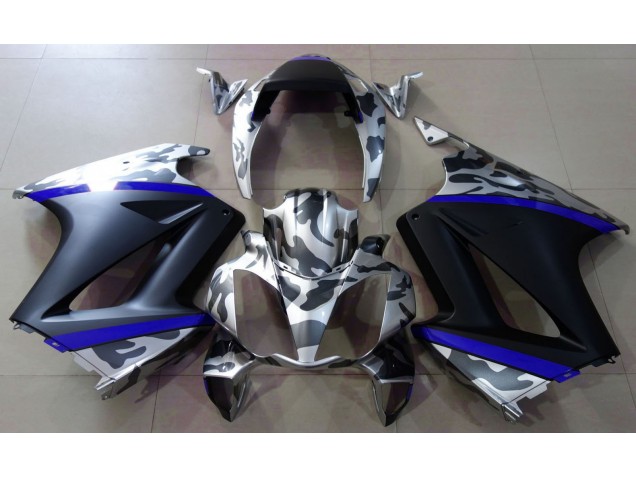 2002-2012 Gris Camouflage & Bleu VFR800 Carénage 2002-2012 Gris Camouflage & Bleu VFR800 Carénage