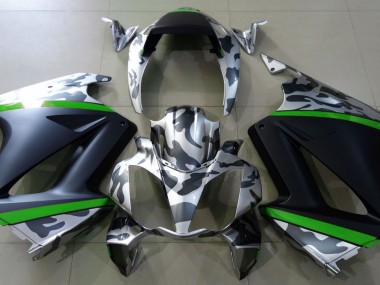 2002-2012 Gris Camouflage & Vert VFR800 Carénage