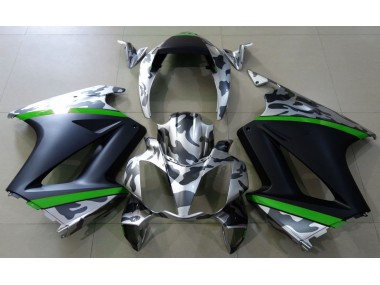 2002-2012 Gris Camouflage & Vert VFR800 Carénage