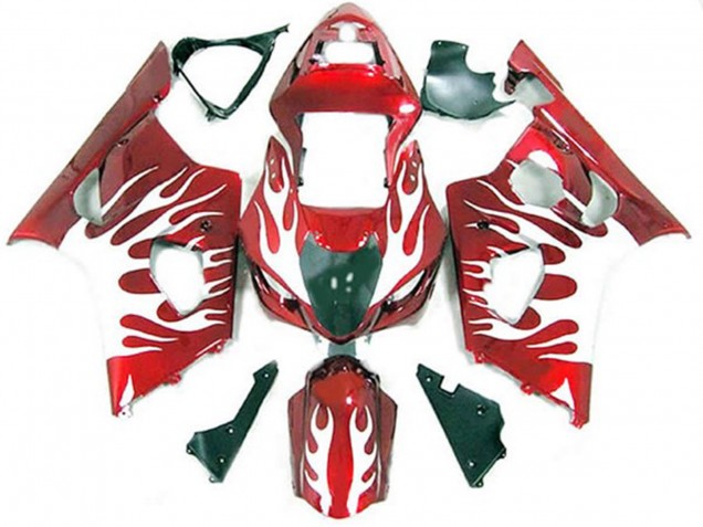 2003-2004 Bianco E Rosso Fiamma GSXR 1000 Carénage 2003-2004 Bianco E Rosso Fiamma GSXR 1000 Carénage