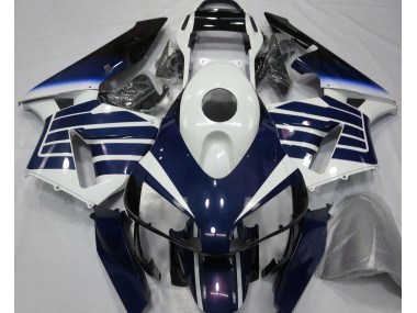 2003-2004 Blanc Brillant & Fondu Bleu CBR600RR Carénage
