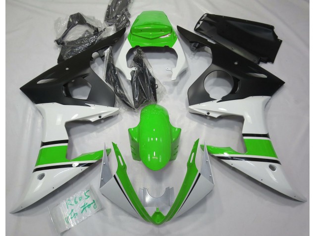 2003-2004 Blanc Brillant & Vert R6 Carénage 2003-2004 Blanc Brillant & Vert R6 Carénage