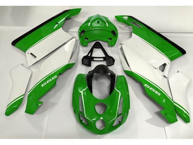2003-2004 Blanc Vert & Noir Ducati 749 999 Carénage 2003-2004 Blanc Vert & Noir Ducati 749 999 Carénage