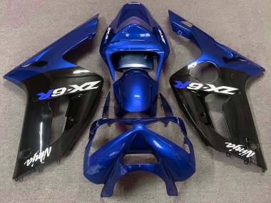 2003-2004 Bleu Brillant & Noir ZX6R Carénage