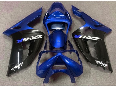 2003-2004 Bleu Brillant & Noir ZX6R Carénage