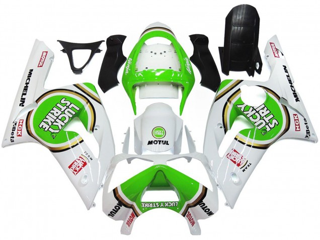 2003-2004 Brillant Vert Lucky Strike ZX6R Carénage 2003-2004 Brillant Vert Lucky Strike ZX6R Carénage