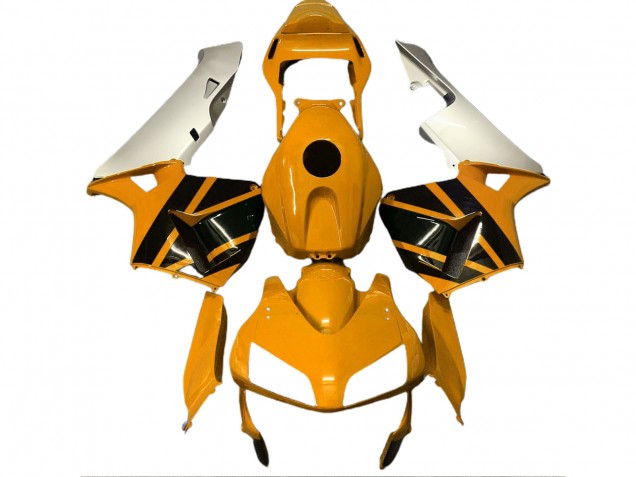 2003-2004 Jaune Moutarde & Argent Mat CBR600RR Carénage 2003-2004 Jaune Moutarde & Argent Mat CBR600RR Carénage