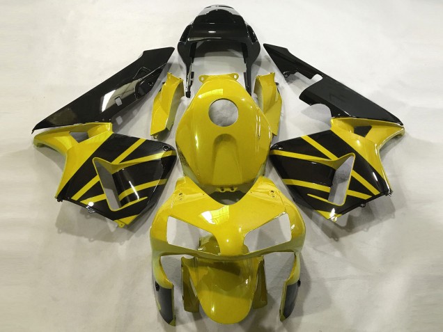 2003-2004 Jaune Moutarde & Noir Brillant CBR600RR Carénage 2003-2004 Jaune Moutarde & Noir Brillant CBR600RR Carénage