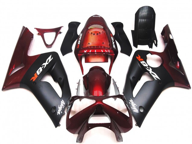 2003-2004 Noir Mat & Marron ZX6R Carénage 2003-2004 Noir Mat & Marron ZX6R Carénage