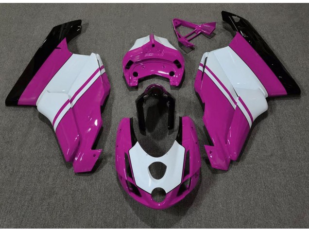 2003-2004 Rose Brillant & Blanc Ducati 749 999 Carénage 2003-2004 Rose Brillant & Blanc Ducati 749 999 Carénage