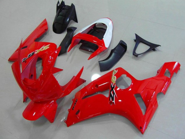 2003-2004 Rouge & Blanc ZX6R Carénage 2003-2004 Rouge & Blanc ZX6R Carénage