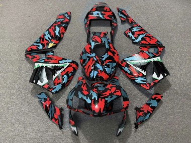 2003-2004 Rouge & Bleu Camo CBR600RR Carénage