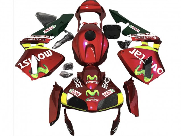 2003-2004 Rouge Profond Movistar CBR600RR Carénage 2003-2004 Rouge Profond Movistar CBR600RR Carénage