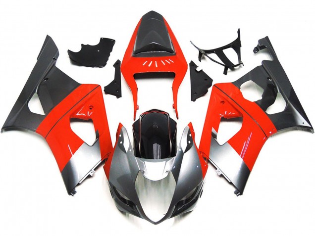 2003-2004 Rouge Uni & Argent GSXR 1000 Carénage 2003-2004 Rouge Uni & Argent GSXR 1000 Carénage