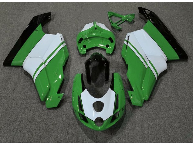 2003-2004 Vert Brillant & Blanc Ducati 749 999 Carénage 2003-2004 Vert Brillant & Blanc Ducati 749 999 Carénage